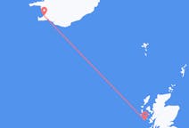 Flyg från Tiree, Skottland till Reykjavik, Island
