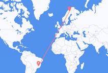 Flyrejser fra Belo Horizonte, Brasilien til Kiruna, Sverige