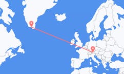 Flyg från Narsaq, Grönland till Innsbruck, Österrike