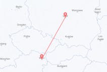 Flyg från Lodz, Polen till Vienna, Österrike