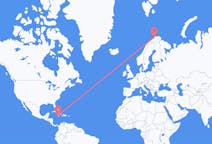 Flyg från Montego Bay, Jamaica till Hammerfest, Norge