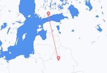 Loty z Helsinki, Finlandia z Mińsk, Białoruś