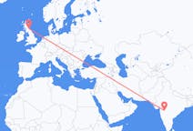Flyreiser fra Aurangabad, India til Edinburgh, Skottland