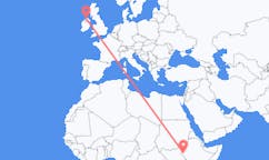 出发地 埃塞俄比亚甘贝拉前往北爱尔兰的德里的航班