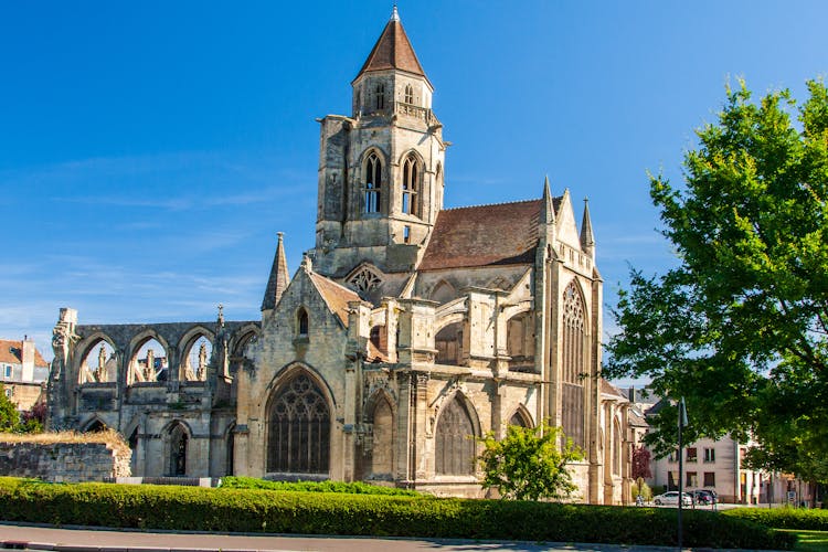 Photo of church Vieux St-Etienne in Caen in Normandie in France.