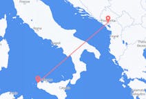 Flyg från Podgorica, Montenegro till Trapani, Italien
