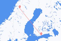 Fly fra Hemavan til Helsingfors