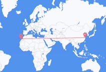 Flyrejser fra Shanghai, Kina til Lanzarote, Spanien