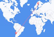 Flyreiser fra Santiago, Chile til Skellefteå, Sverige