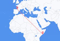 出发地 索马里出发地 摩加迪休目的地 西班牙圣塞巴斯蒂安的航班