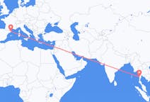 Flyg från Myeik, Myanmar, Myanmar (Burma) till Girona, Spanien