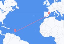 Flyrejser fra Bridgetown, Barbados til Valencia, Spanien