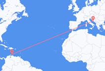 Flyg från Aruba, Aruba till Split, Kroatien