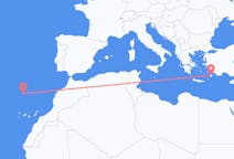 Flyreiser fra Rhodos, Hellas til Funchal, Portugal