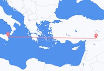 Flyreiser fra Catania, Italia til Sanliurfa, Tyrkia