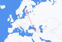 Flights from Diyarbakır, Turkey to Helsinki, Finland