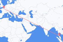 Flights from Hat Yai, Thailand to Paris, France