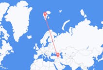 Flights from Van to Svalbard
