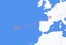 Flyg från Horta, Azores till Bergerac