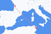 Flyrejser fra Monastir, Tunesien til Bordeaux, Frankrig