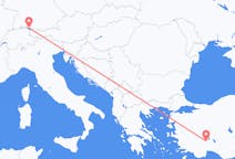 Flights from Isparta, Turkey to Friedrichshafen, Germany
