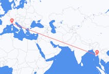 Flights from Yangon to Genoa