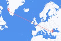 Loty z Nuuk, Grenlandia do Stambuł, Turcja