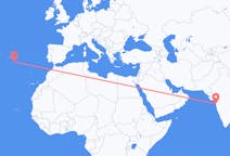 インドのから ムンバイ、ポルトガルのへ サンタマリア島フライト