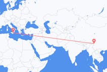Flyrejser fra Diqing Tibetansk Autonome Præfektur, Kina til Catania, Italien