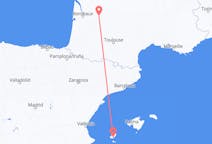 出发地 法国出发地 贝尔热拉克目的地 西班牙伊维萨岛的航班