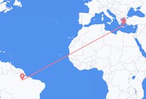 Flyrejser fra Altamira, Brasilien til Santorini, Grækenland
