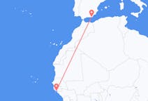 Vols de Bissau, Guinée-Bissau à Almería, Espagne