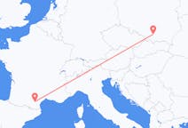 Flights from Carcassonne in France to Kraków in Poland