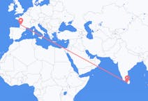 Vluchten van Colombo, Sri Lanka naar Bordeaux, Frankrijk