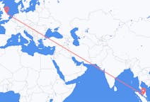 Flyrejser fra Kuala Lumpur, Malaysia til Kirmington, England
