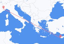 Fly fra Páfos til Cuneo