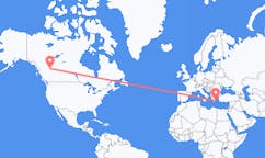 Flights from Dawson Creek, Canada to Plaka, Milos, Greece