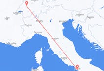 Flyg från Neapel, Italien till Bern, Schweiz