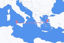 Vluchten van Chios naar Trapani