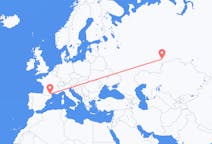 Flights from Chelyabinsk, Russia to Carcassonne, France