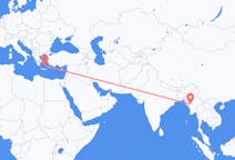 Flights from Magway, Myanmar (Burma) to Santorini, Greece