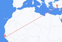 Flüge von Ziguinchor, der Senegal nach Antalya, die Türkei