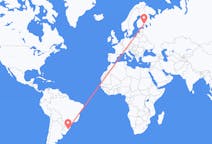 Flyreiser fra Porto Alegre, Brasil til Nyslott, Finland