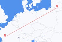 Flyreiser fra Kaunas, Litauen til Poitiers, Frankrike