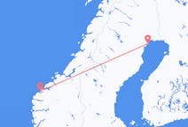 スウェーデンのルレオからから、ノルウェーのオーレスンまでのフライト