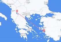 Voli da Ocrida, Macedonia del Nord a Samos, Grecia