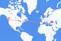 Flyrejser fra Victoria, Canada til Kayseri, Tyrkiet