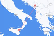 Flights from Podgorica in Montenegro to Catania in Italy