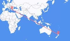 Flyreiser fra Tauranga, New Zealand til Volos, Hellas