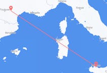 Flyrejser fra Castres, Frankrig til Palermo, Italien
